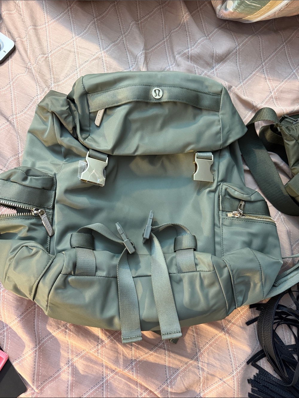 lululemon athletica Women’s Olive Backpack with Multiple Pockets